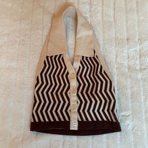 pattern button up crop top with a collar